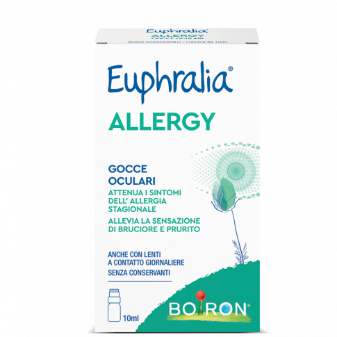 Euphralia Allergy Gocce Oculari contro l'Allergia Fronte Confezione Flacone da 10ml