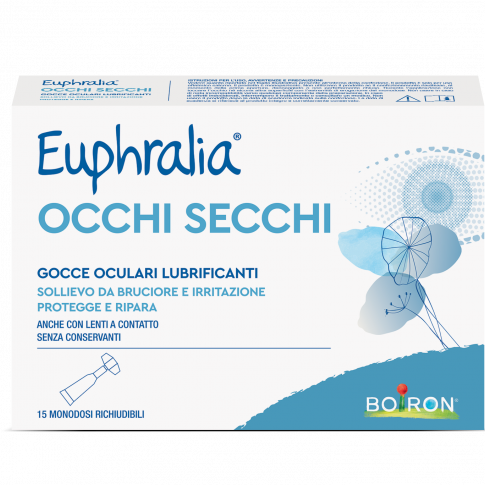 Euphralia Occhi Secchi Gocce Oculari Idratanti e Lubrificanti Fronte Confezione da 10 monodosi richiudibili