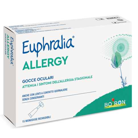 Euphralia Allergy  Gocce Oculari contro l'Allergia Fronte Confezione Monodese da 15