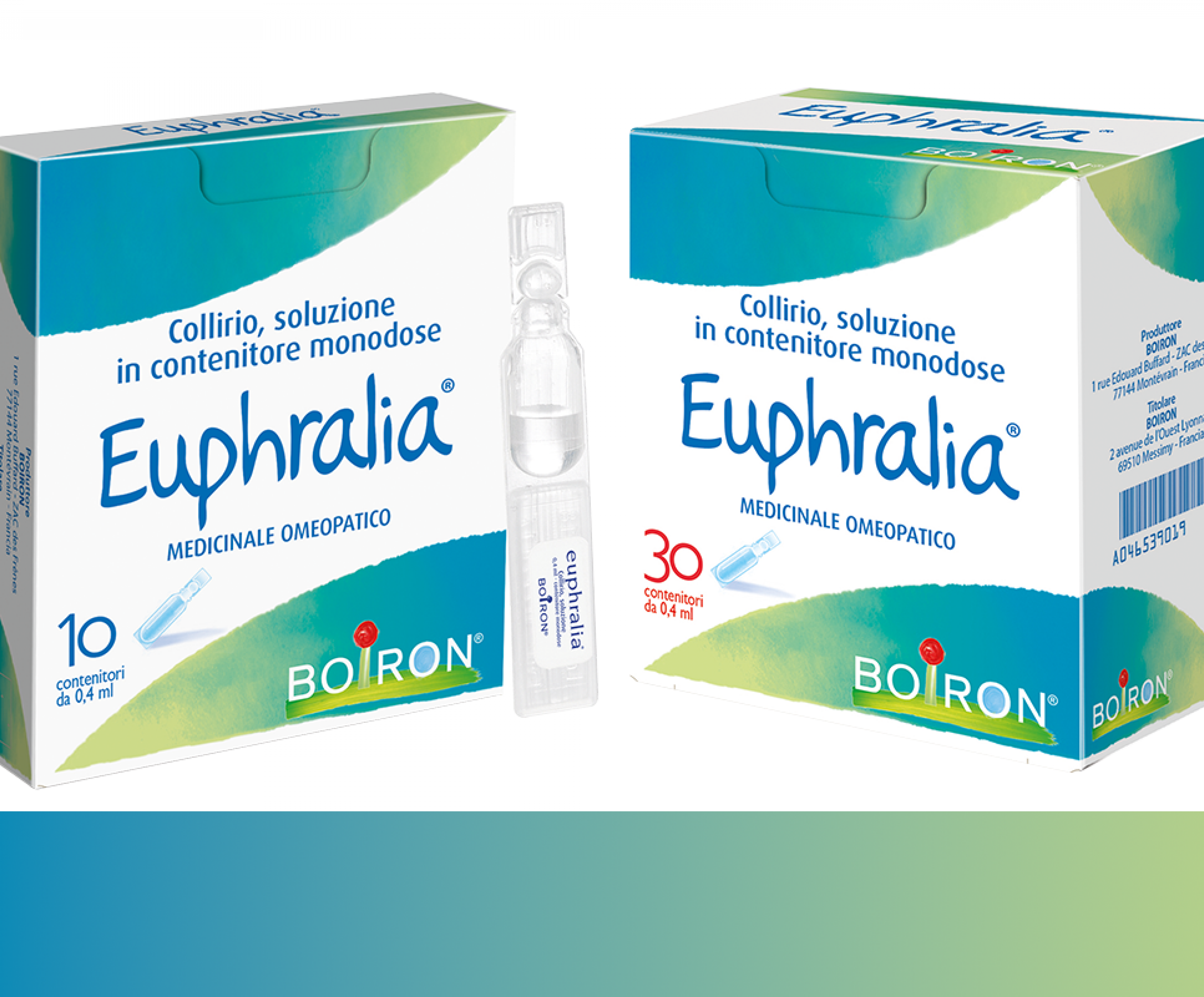 Euphralia Collirio Omeopatico confezioni da 10 e da 30 contenitori con fialette da 0,4ml
