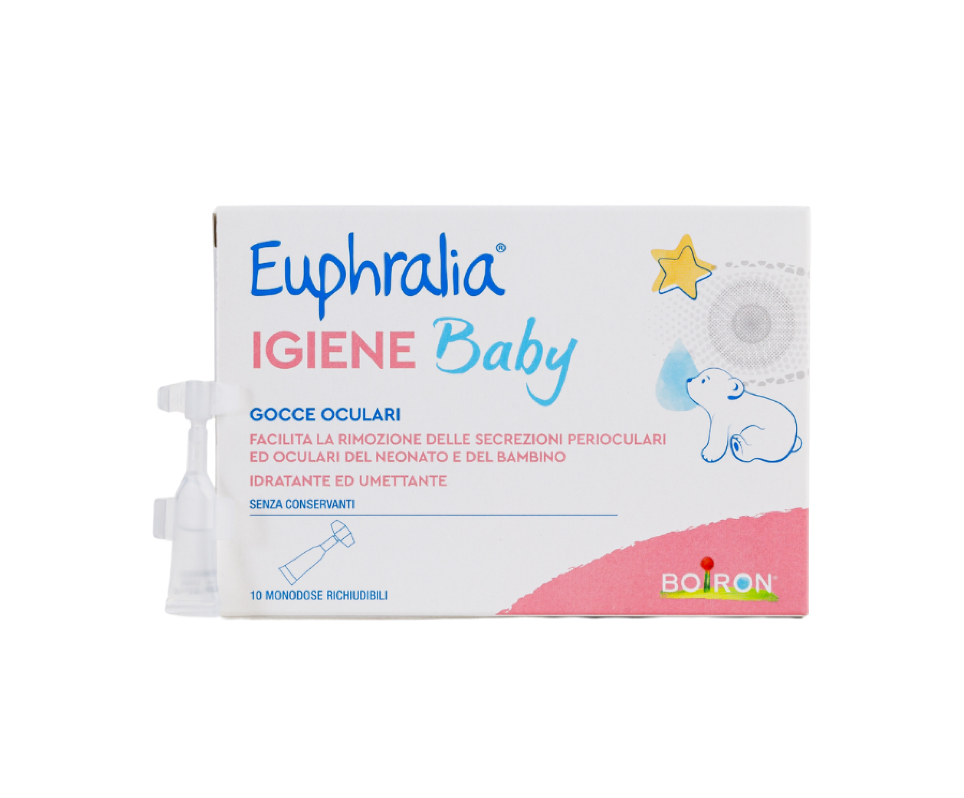 Euphralia Igiene Baby Gocce Oculari per Bambini Confezione da 30 monodosi e contenitore monodose 0,4ml